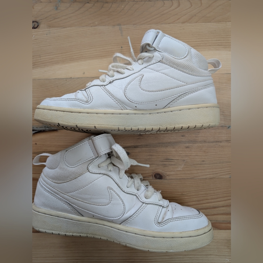 Nike White High-Top Sneakers Sz. 4.5Y Or 6.5 Women's